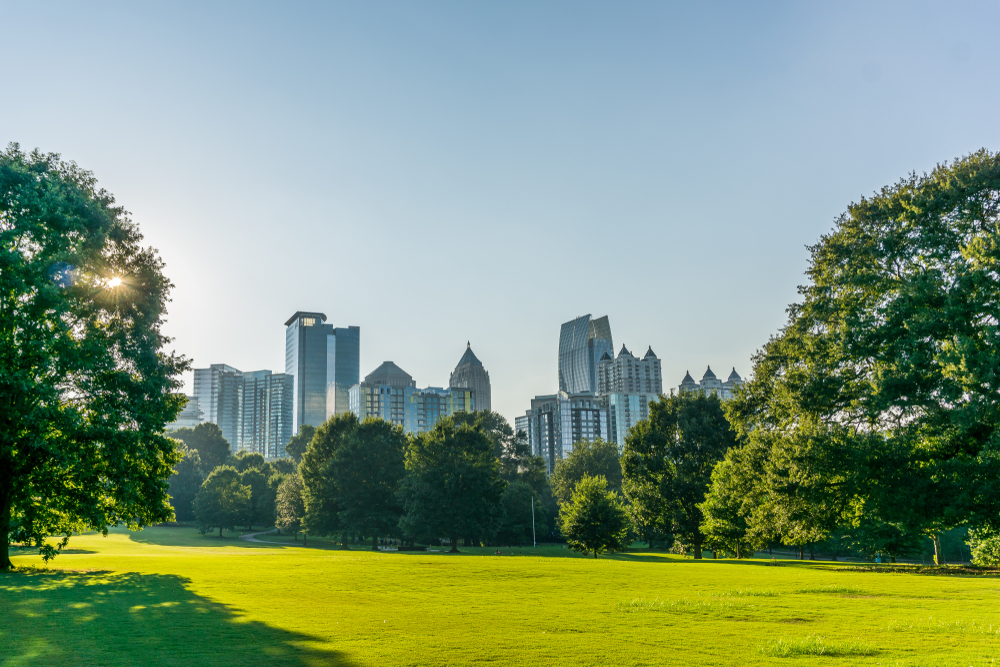 Atlanta,Skyline,From,Piedmont,Park