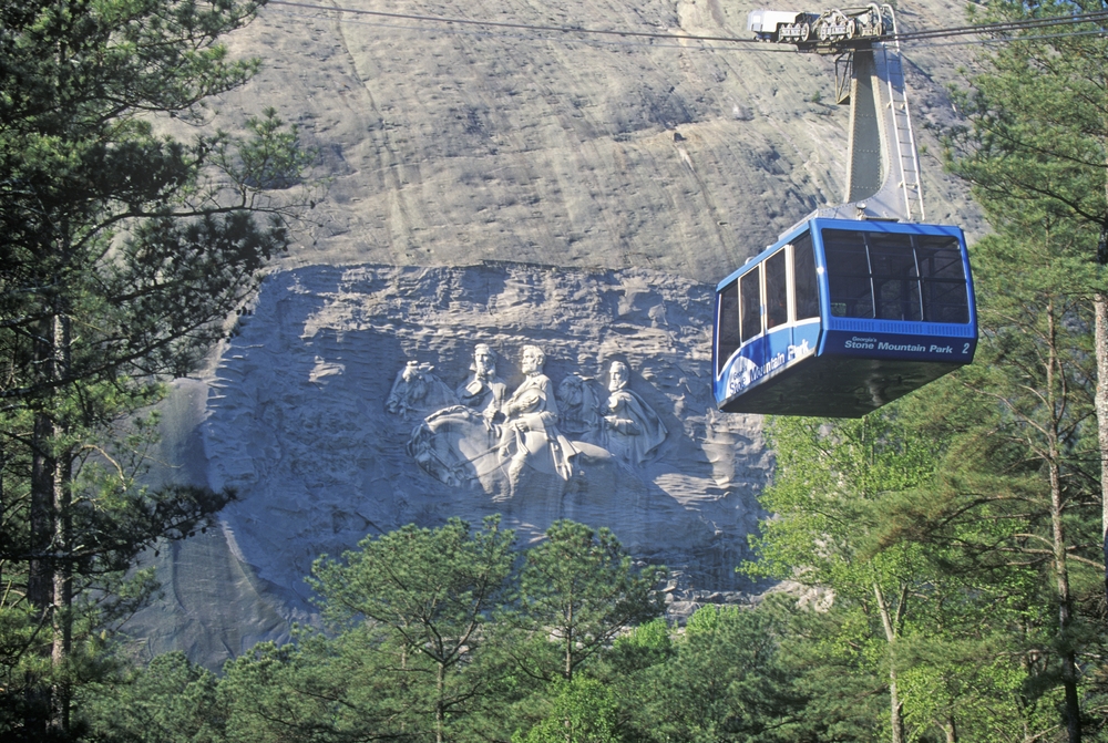 Stone,Mountain,Park,Memorial,And,Tram,,Atlanta,,Georgia