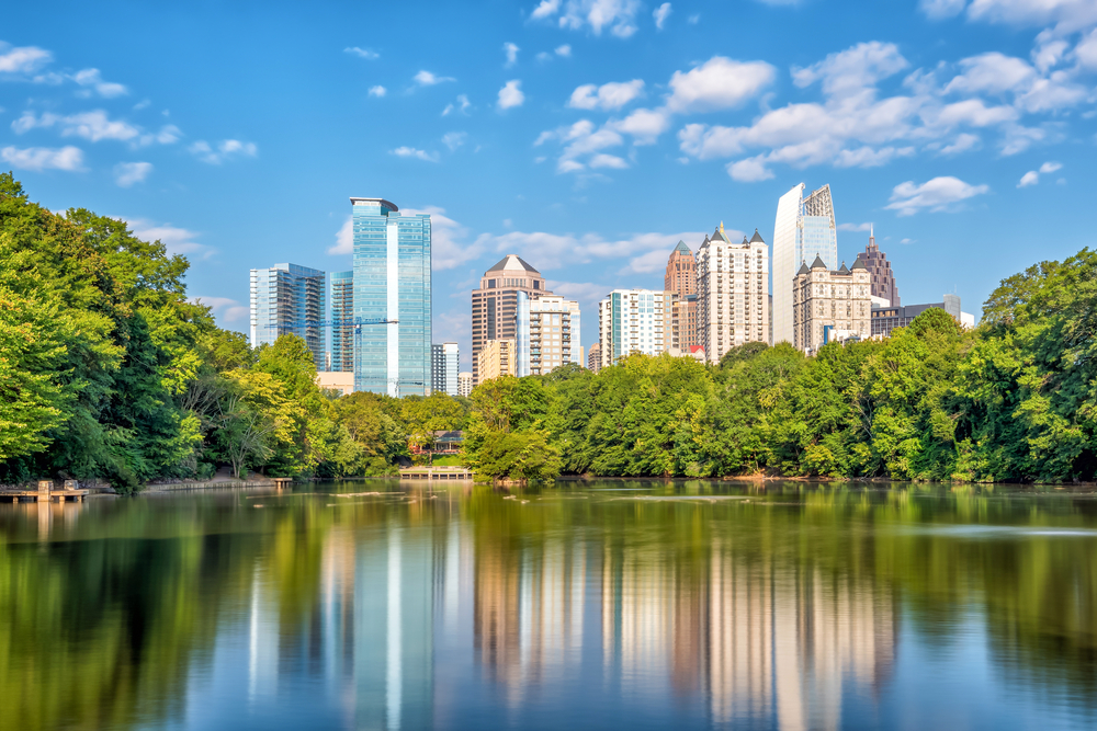 Midtown,Atlanta,Skyline,From,The,Park,In,Usa