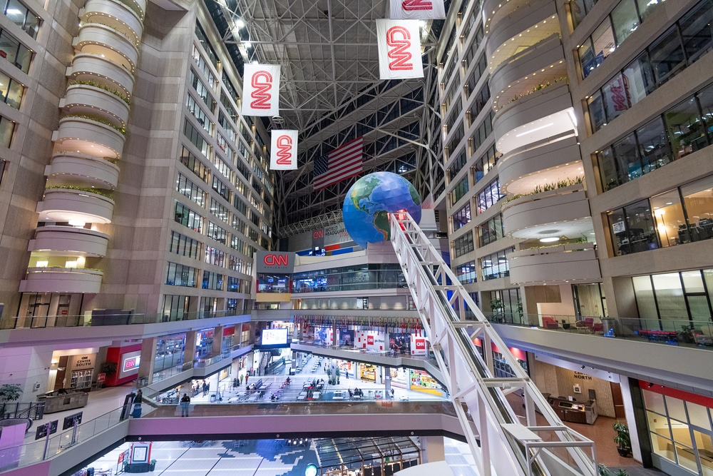 Atlanta,,Georgia,-,January,25,,2018:,Cnn,Center,In,Atlanta.