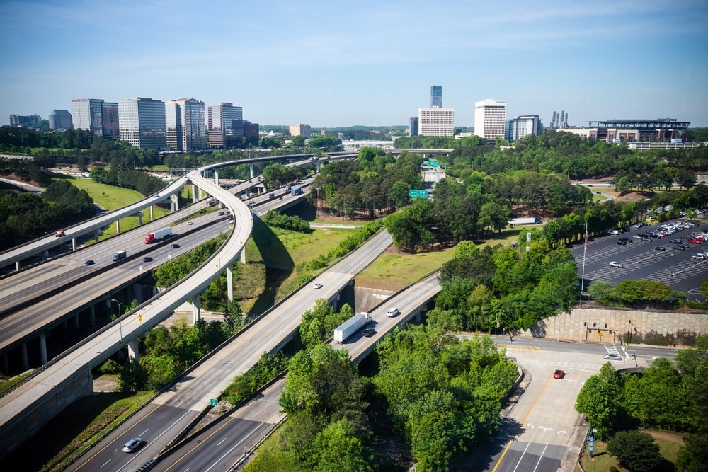 Atlanta,,Ga,,Usa,-,April,20,,2023:,Aerial,View,Of